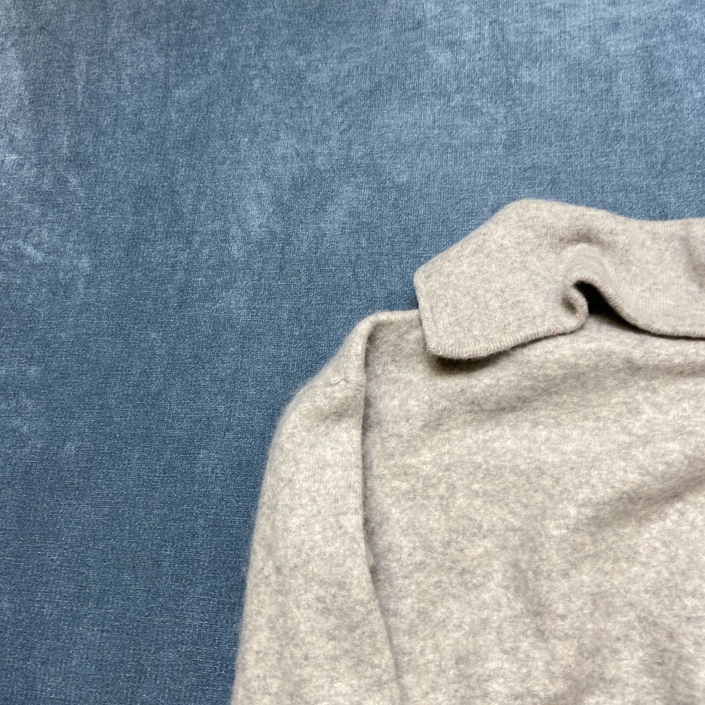 Charter Club Cashmere Sweater Womens Medium Gray Long Sleeve Winter Quarter Zip - Picture 13 of 13